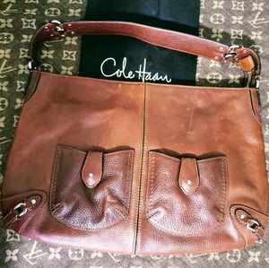 COLE HAAN tan leather bag
